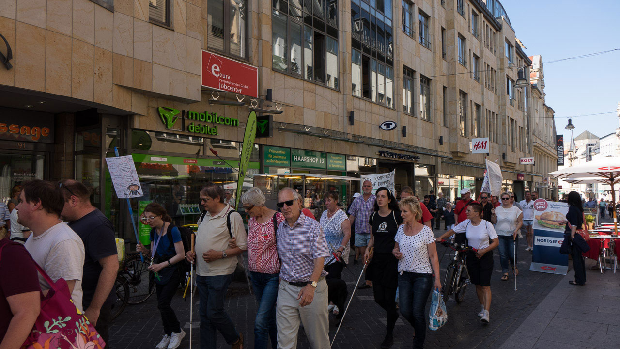 Foto: Jennifer Sonntag fr ein faires Bundesteilhabegesetz, Demo vom 15.9. 2016 in Halle