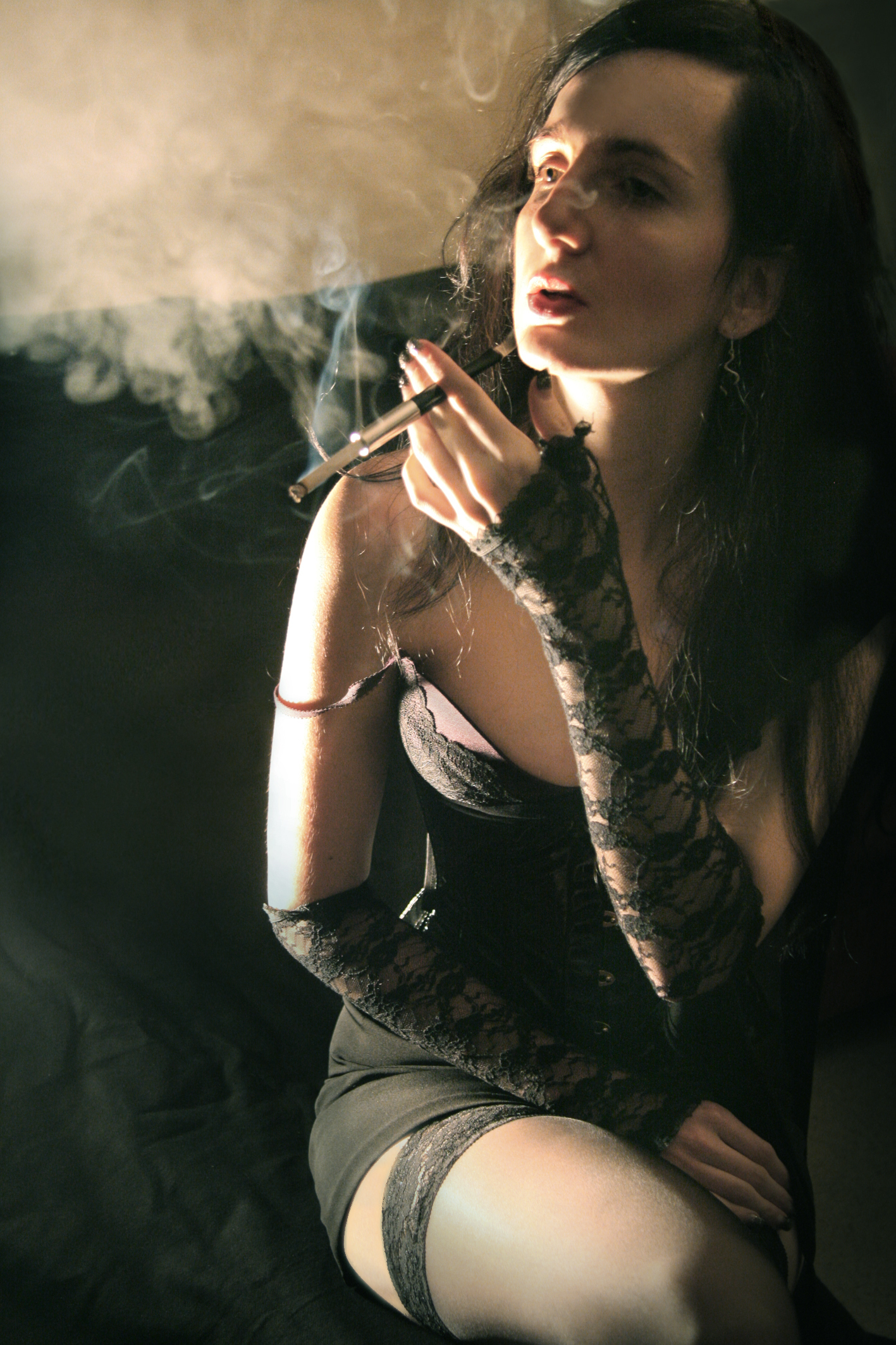 Portr�t Jennifer Sonntag mit "Zigarette danach" von Elke Busching